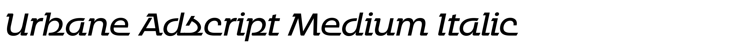 Urbane Adscript Medium Italic
